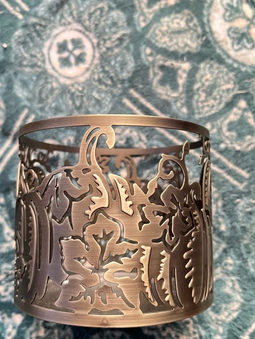 Bath & Body Works Brushed Bronze Pumpkin Candle Holder